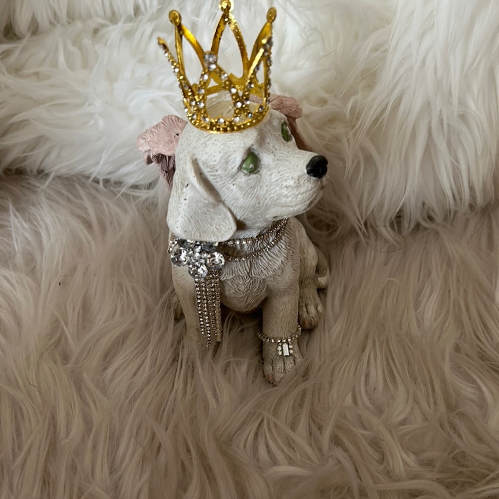 MAGICAL PRINCESS DOG STATUE with ANGEL WINGS
Handcrafted new statue
